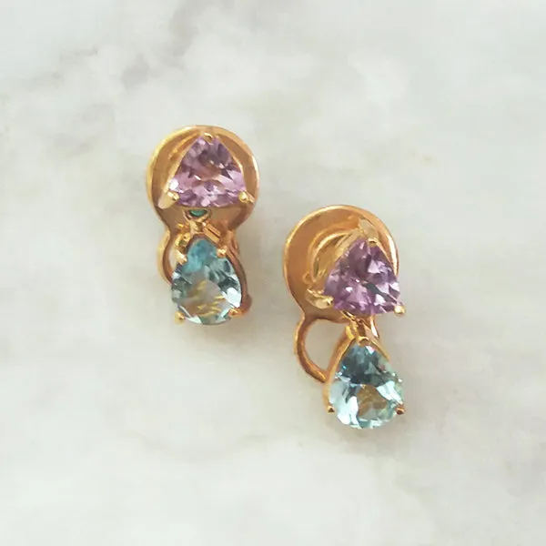 Amethyst & Blue Topaz Separates Earrings