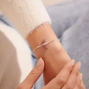 Aura Rhodochrosite Bar Bracelet in Silver Plating