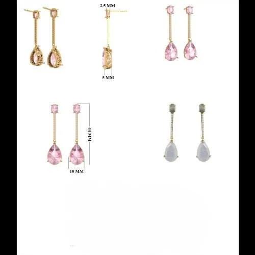 Blue Topaz Dangle Earrings