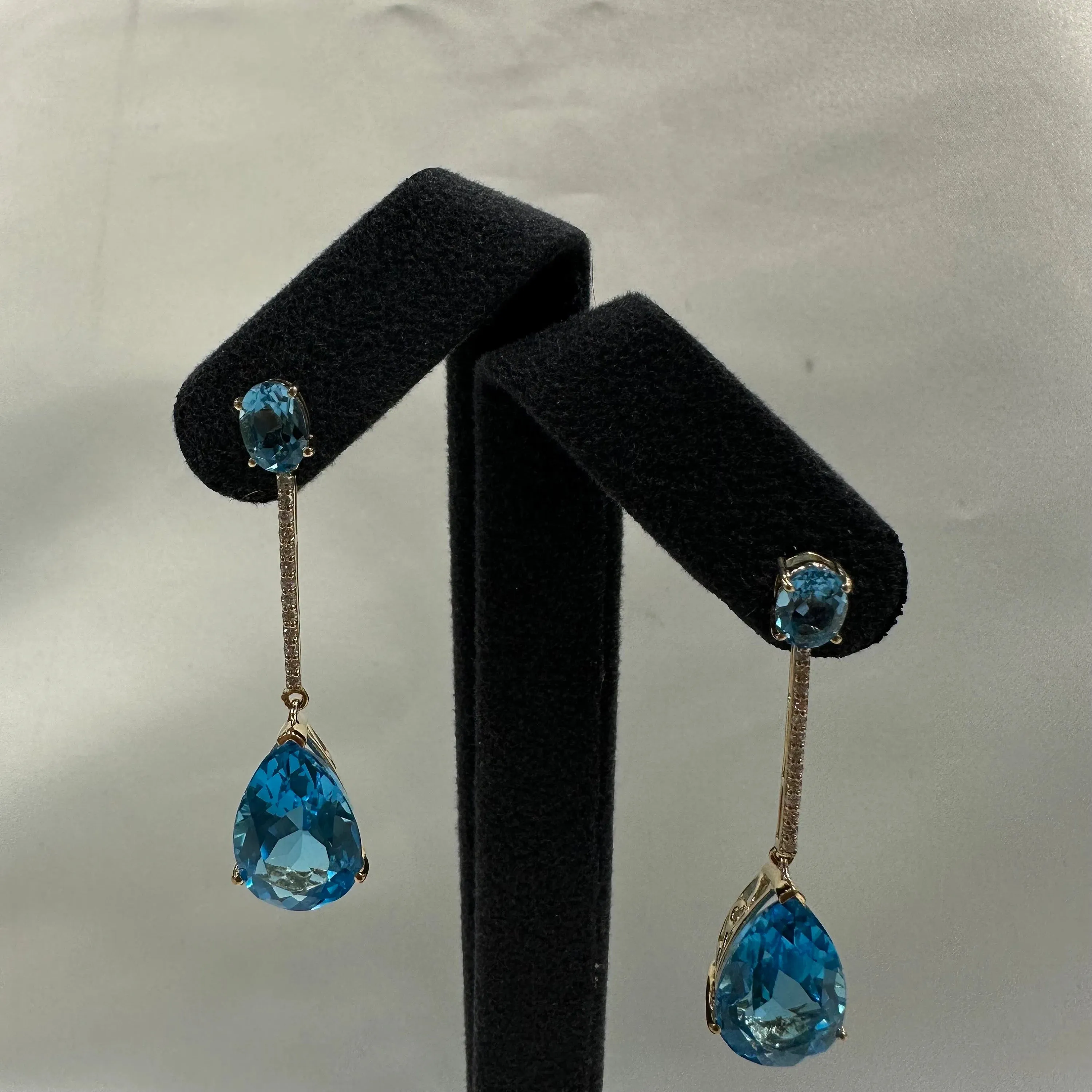 Blue Topaz Dangle Earrings