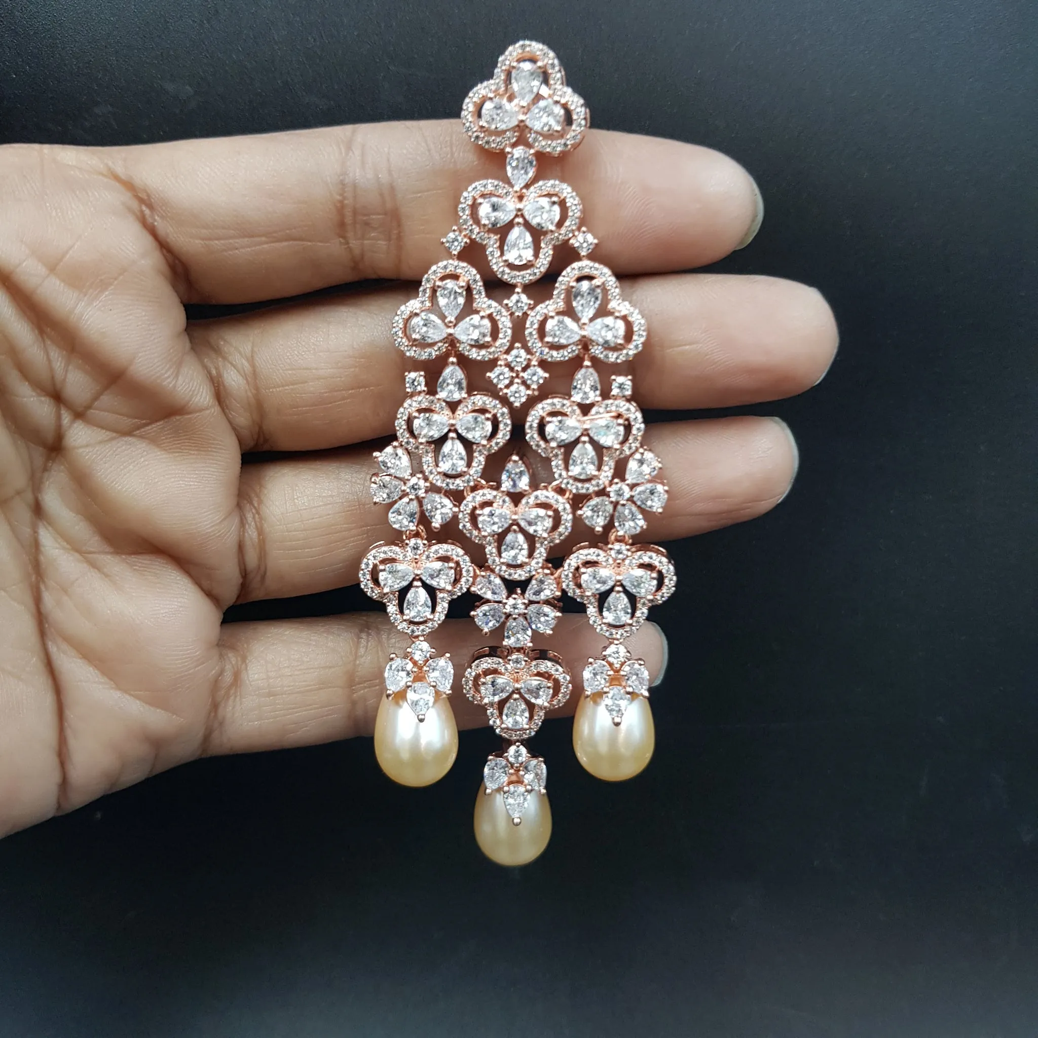 Danglers Zircon/AD Earring 4178-69