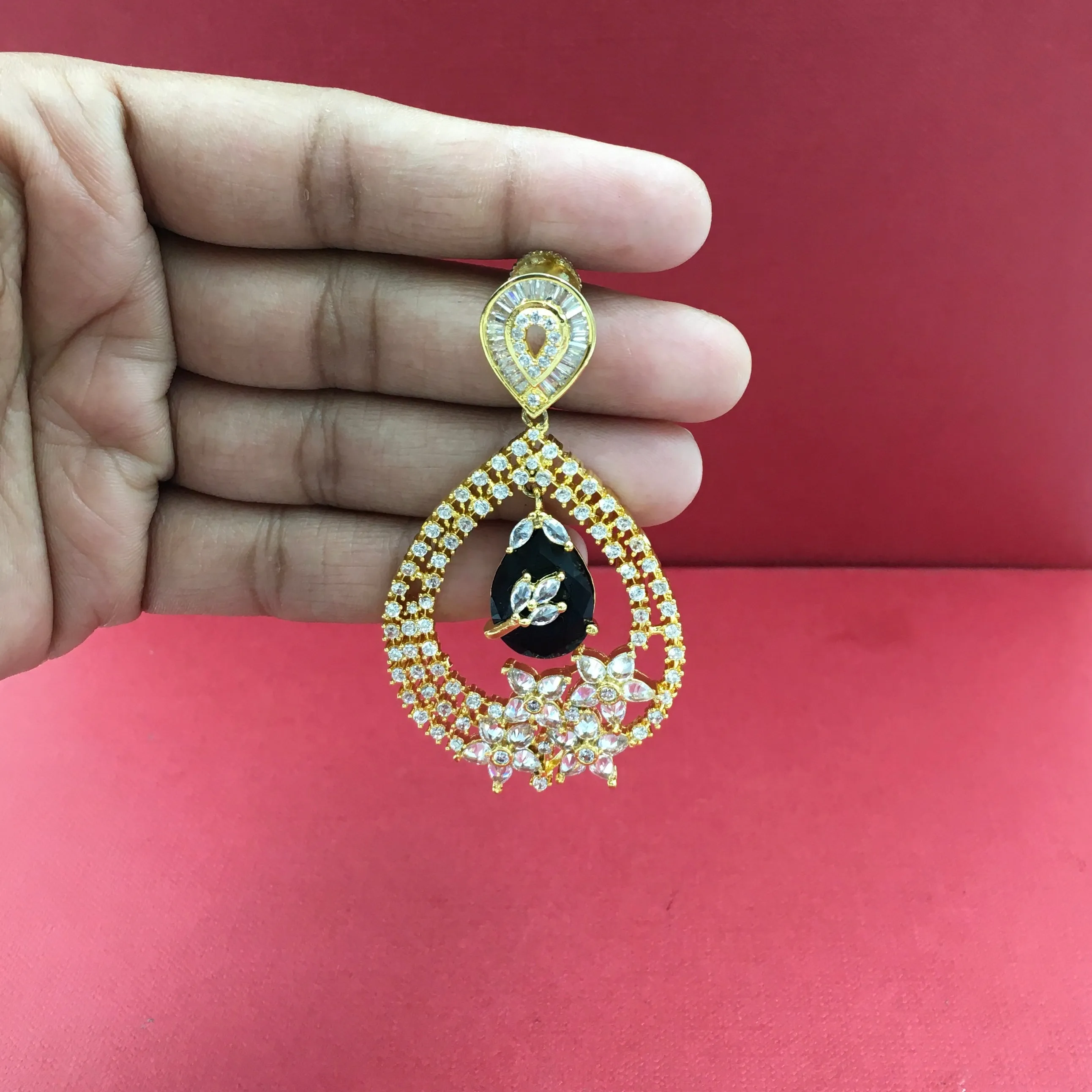 Designer Danglers Zircon/AD Earring 8846-100