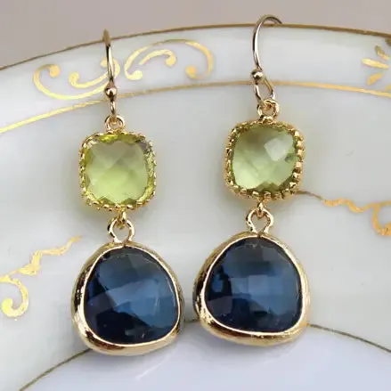 Gem Double Drop Earrings
