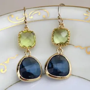 Gem Double Drop Earrings