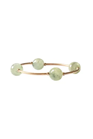 Green Angelite w/ Gold Blessing Bracelet