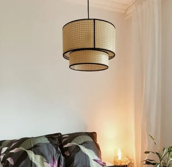 Kresteda Rattan Dual Layer Pendant Lamp