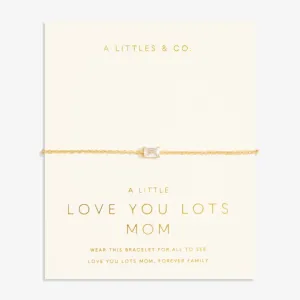 Love From Your Little Ones 'Love You Lots Mom' Bracelet In Gold-Tone Plating