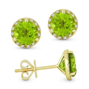 Madison L 14k Yellow Gold Peridot Earrings