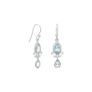 Multi-shape Blue Topaz Earrings