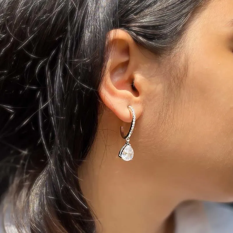 Pear Drop Zircon Dangles