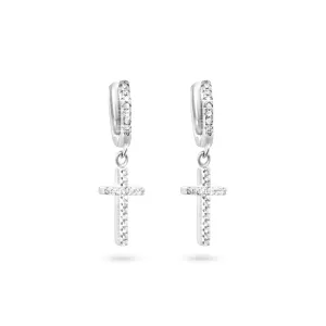 Radiant Cross Drop Earrings
