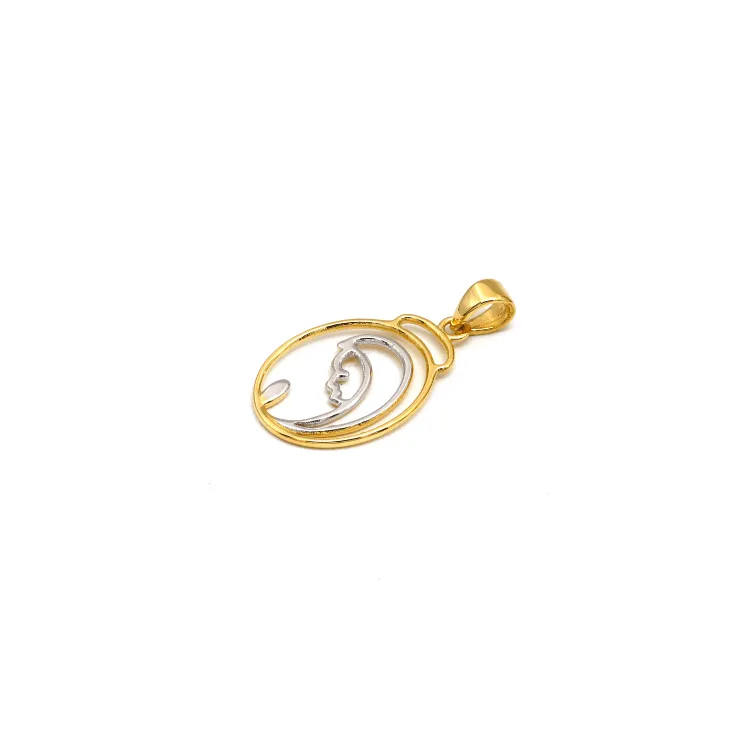 Real Gold 2 Color Mother Oval Pendant 1645 P 1905