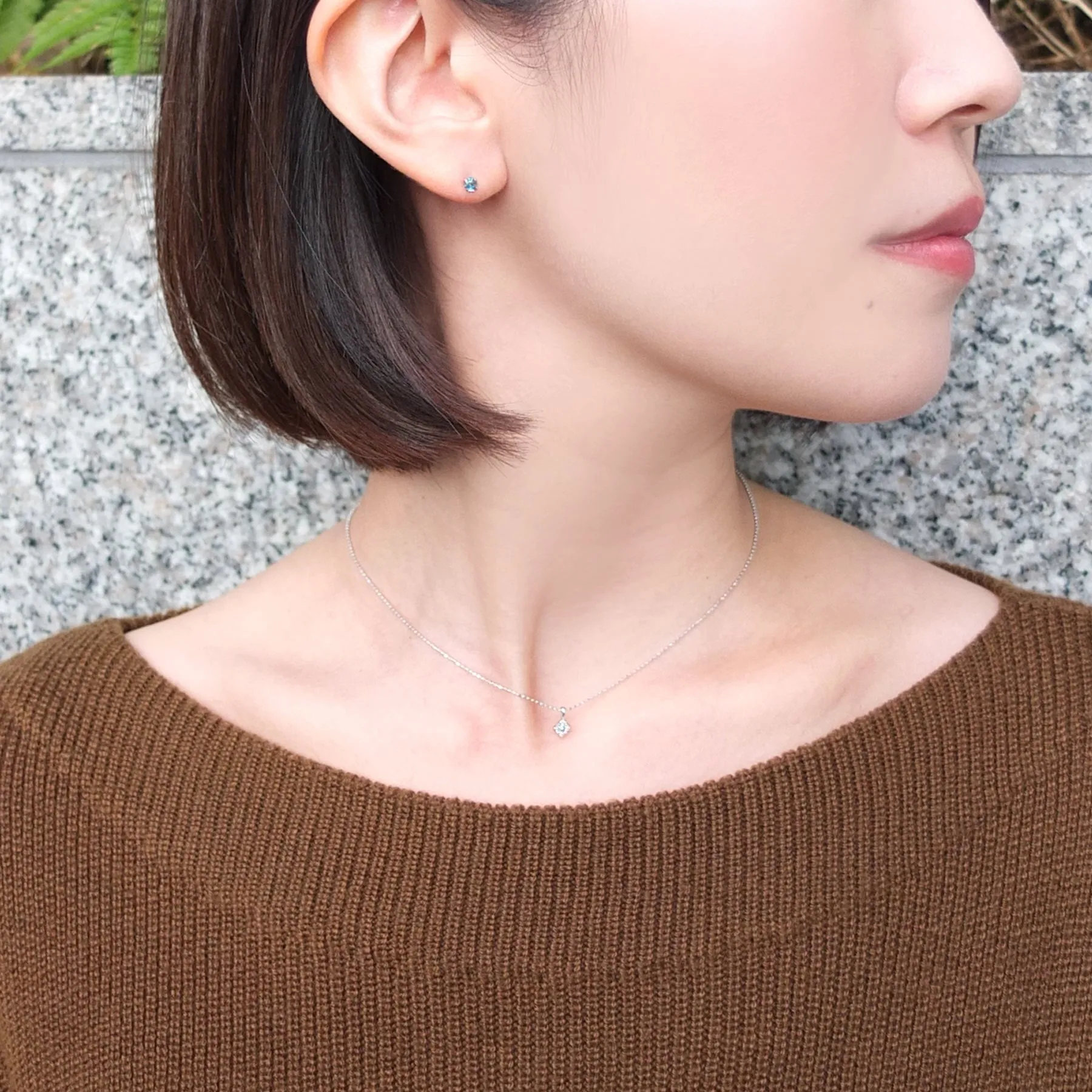 [Second Earrings] 18K Yellow Gold London Blue Topaz Earrings