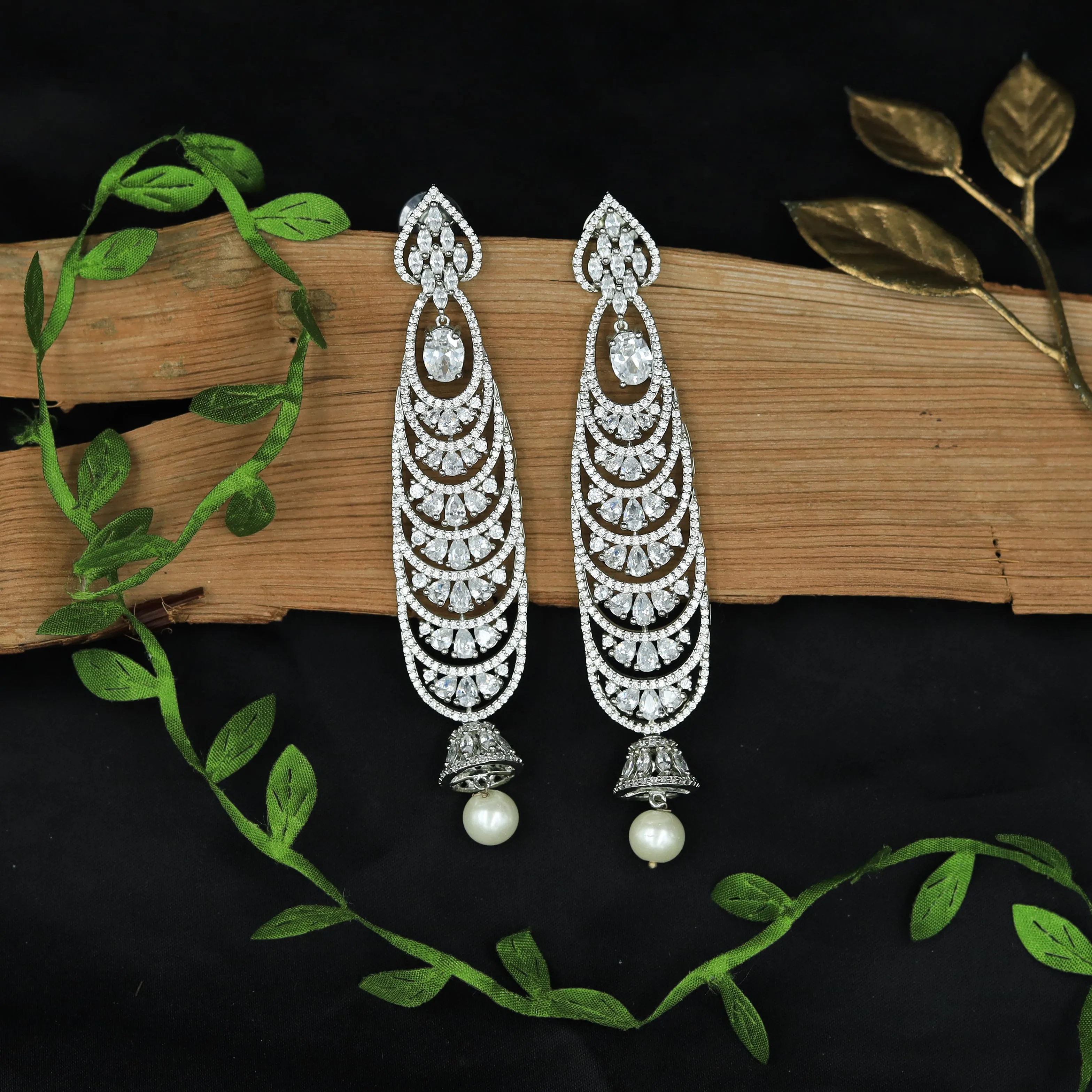 Silver Zircon/AD Earring 16423