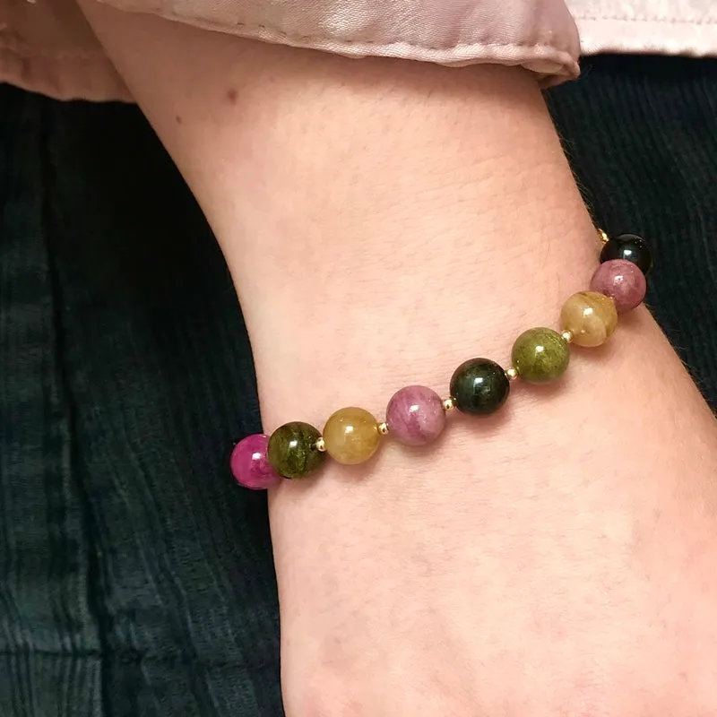 Toggle Bracelet, Tourmaline, Gold