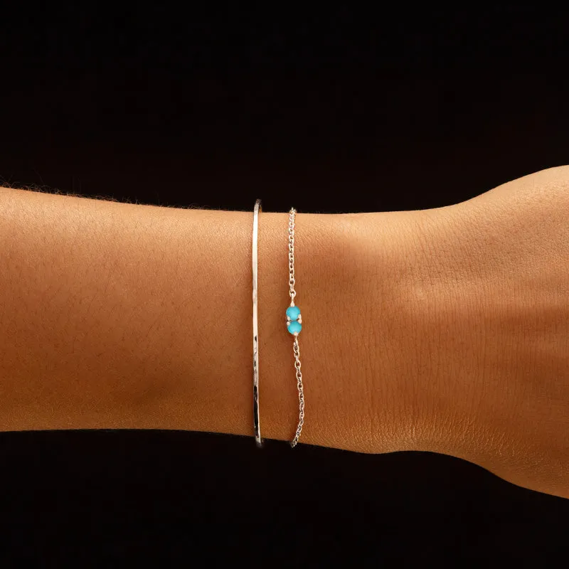 Twin Bracelet, Turquoise, Silver