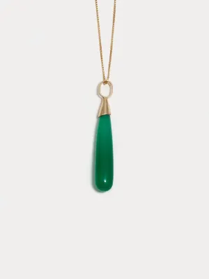 Vermeil Stone Teardrop Necklace - Archival Collection