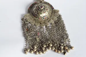 Vintage Kuchi Pendant With Colorful Glass Beads